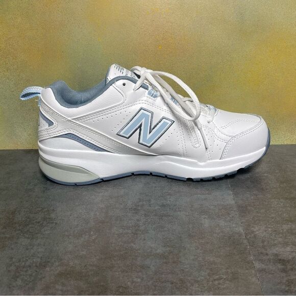 New Balance 608v5 Women's White Wide Leather Sneakers Size 9D - Picture 12 of 16